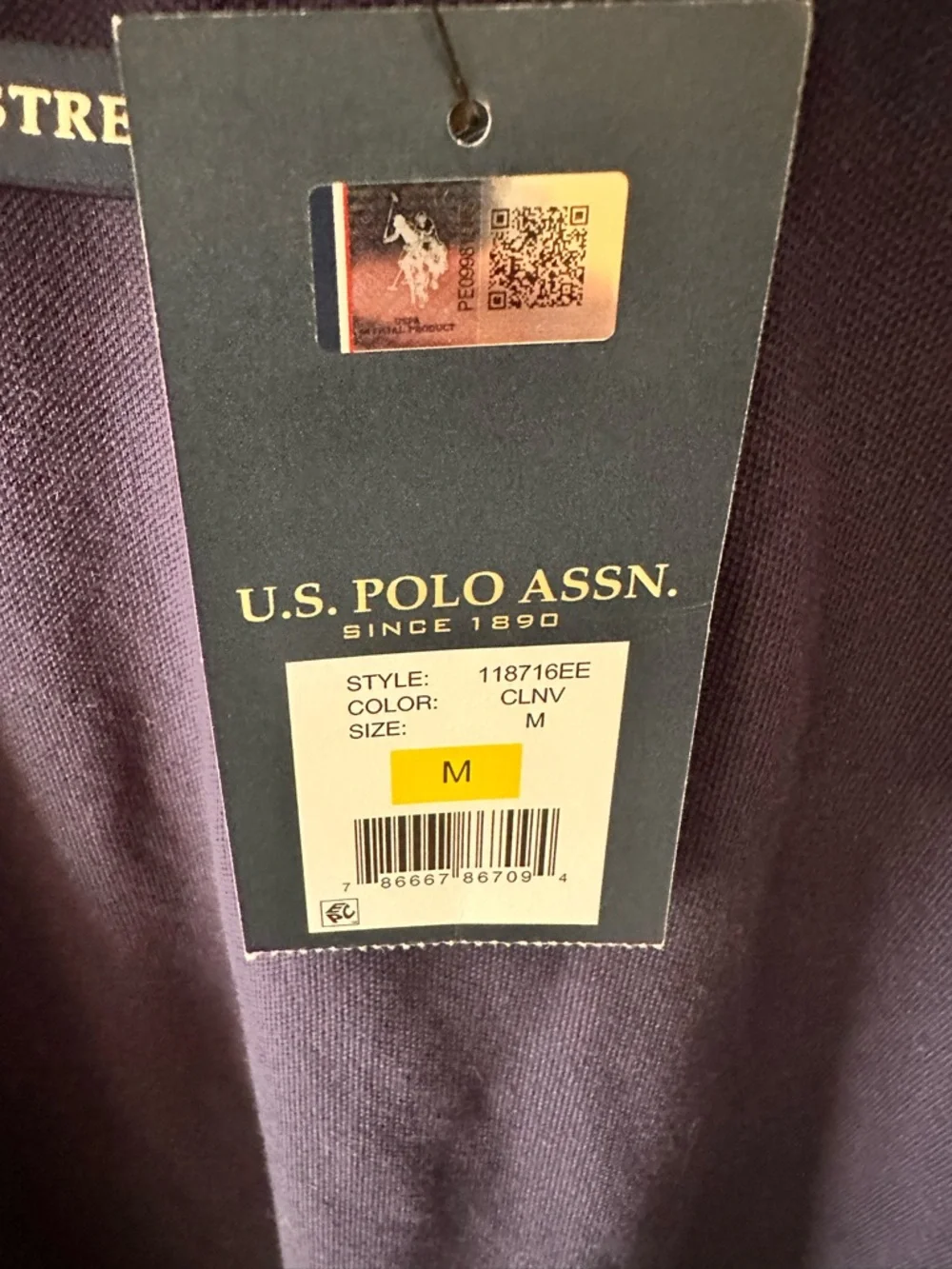 U.S. Polo Assn. Men’s Navy Polo with Red Contrast Trim - Picture 6 of 7